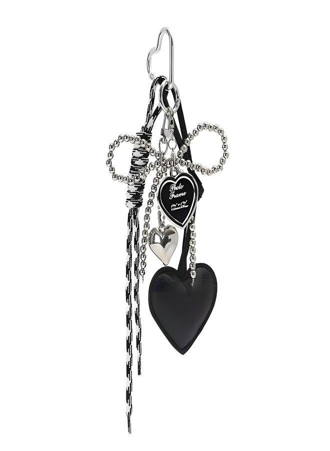 Hoheng Bow Keychain Cute Cherry Heart Keychain Bag Charms Romantic Keyring Accessories for Purse Valentines Gifts for Her - Image 1